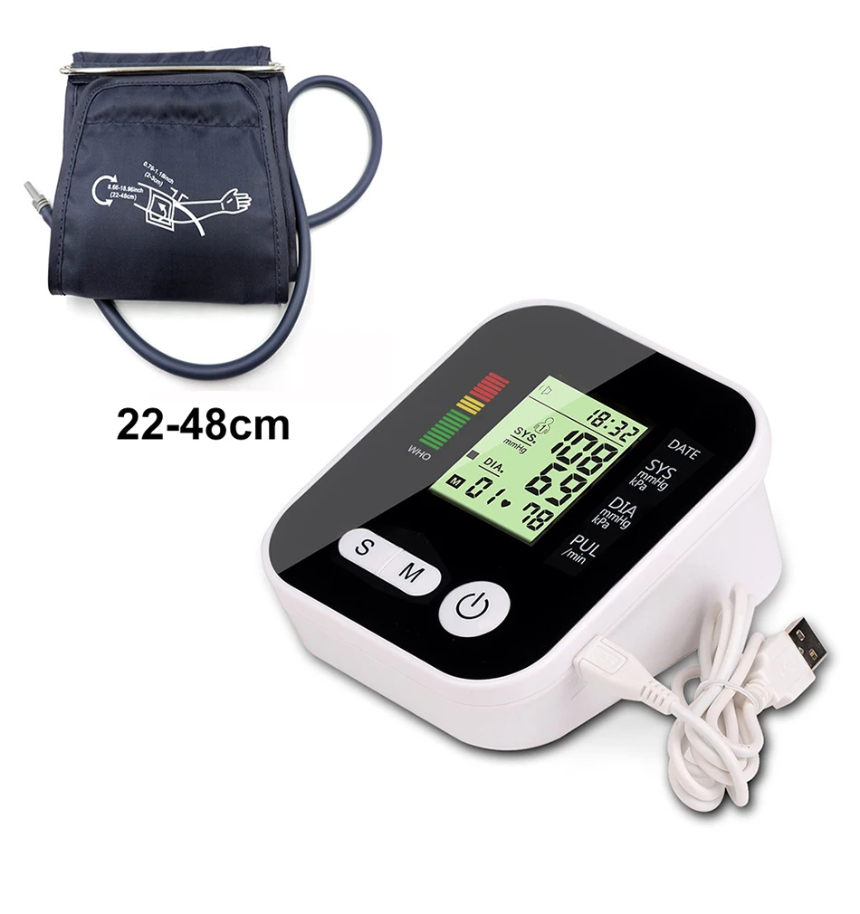 Монитор артериального давления на руку тонометр Медицинское оборудование аппарат для измерения давления ЖК-монитор пульсометр машина