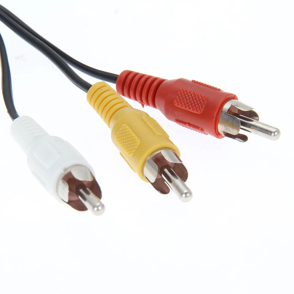 3.5mm Jack Plug to 3 X RCA Plugs Cable Male to Male Audio Video AV Converter 1.2M 4FT for Camcorder/DV TV Set or VCR