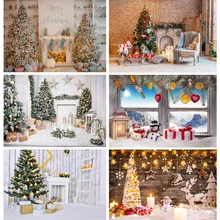

SHENGYONGBAO Christmas Theme Photography Background Snowman Christmas tree Backdrops For Photo Studio Props 211025 ZLSY-62