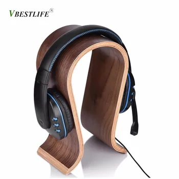 

VBESTLIFE U Shape Wooden Headphones Stand Holder Universal for Sony Headset Desk Display Shelf Rack Hanger Stand Bracket for AKG