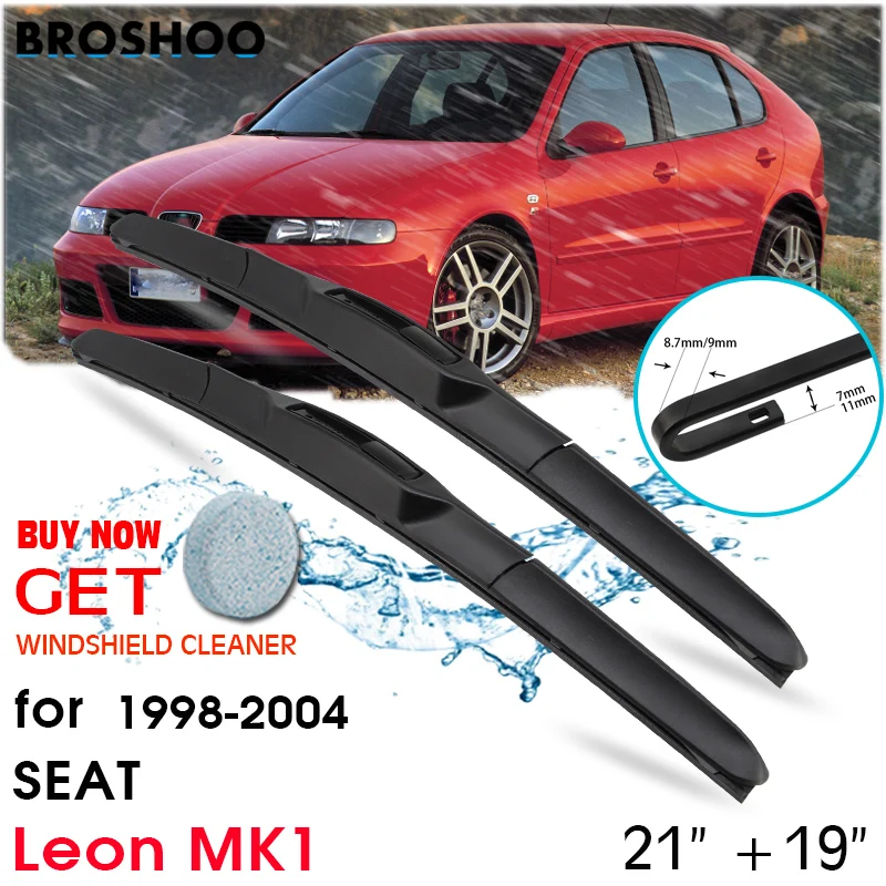 KAWOO-limpiaparabrisas delantero para coche, escobillas de limpiaparabrisas  para Seat Leon MK1 1998-2004, accesorios de ventana, 21 + 19 LHD RHD