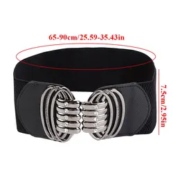Wide Elastic Waist Closure with Decorative Belt Luxury Brand Wide Waist Strap Dress Coat Sweater Ladies Decorative Waistband