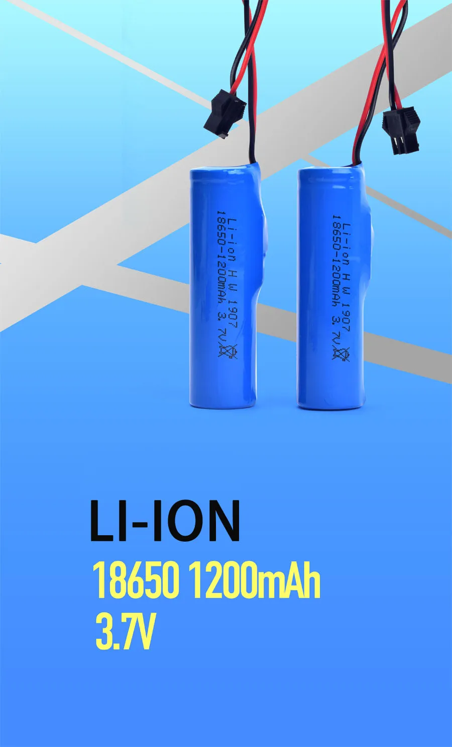 

100% original Li-ion18650 rechargeable battery 3.7V1200mah lithium battery for climbing car remote control car