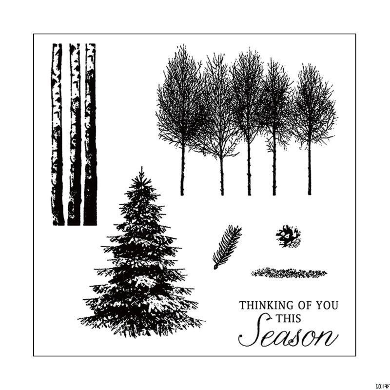 

Trees For DIY Silicone Clear Stamp Cling Seal Scrapbook Embossing Album Decor