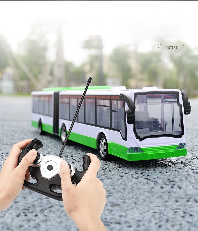 RC Bus Two Layers Electric City Bus Express Wireless Radio Control Car with LED Light Model Toys for Children RC Vehicles Model RC Cars cheap