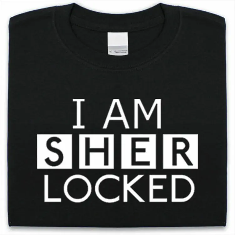 I Am Sherlocked T Shirt Mens Womens Funny Sherlock Holmes T Shirts Aliexpress