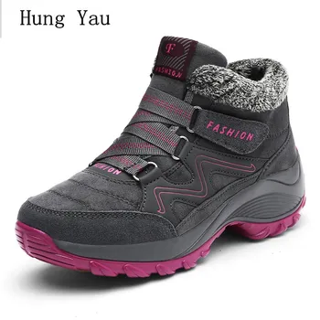 

Winter Woman Snow Boots Ankle Warm Outdoor Shoes Waterproof Non-slip Sneakers Female Casual Flats Fashion Short Plush Thick Sole