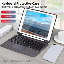 Funda protectora para teclado BT3.0, reemplazo de carcasa desmontable para iPad Pro 11(2018/2020)