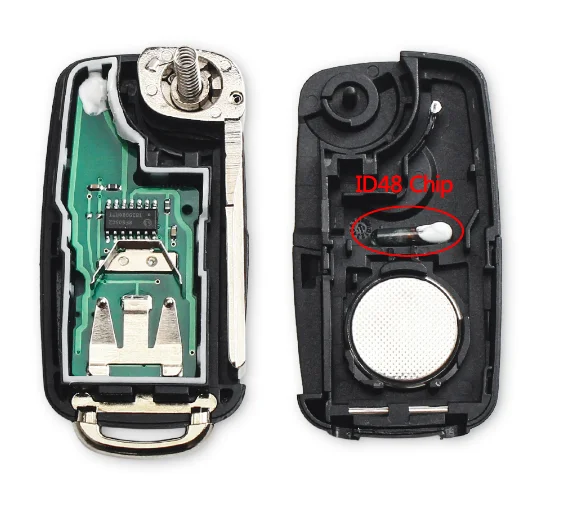 XZCFOR Флип складной дистанционный ключ-брелок от машины для Volkswagen VW Tiguan GOLF PASSAT Polo Jetta Beetle Hella 434 МГц ID48 чип 5K0837202AD