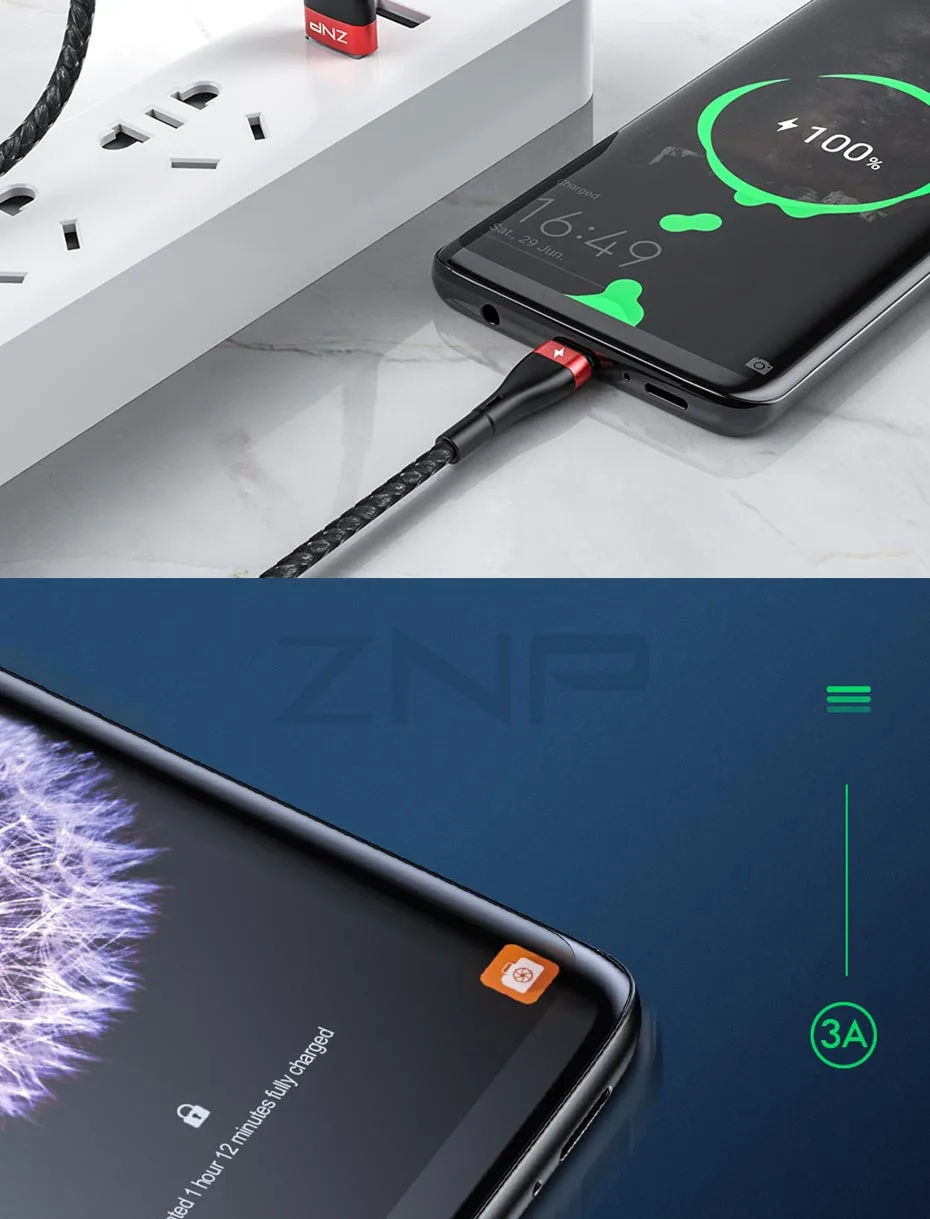 ZNP кабель Micro USB Быстрая зарядка для Redmi 7 7A Note 5 Android мобильный телефон Microusb кабель USB для samsung J5 J7 Кабель зарядного устройства
