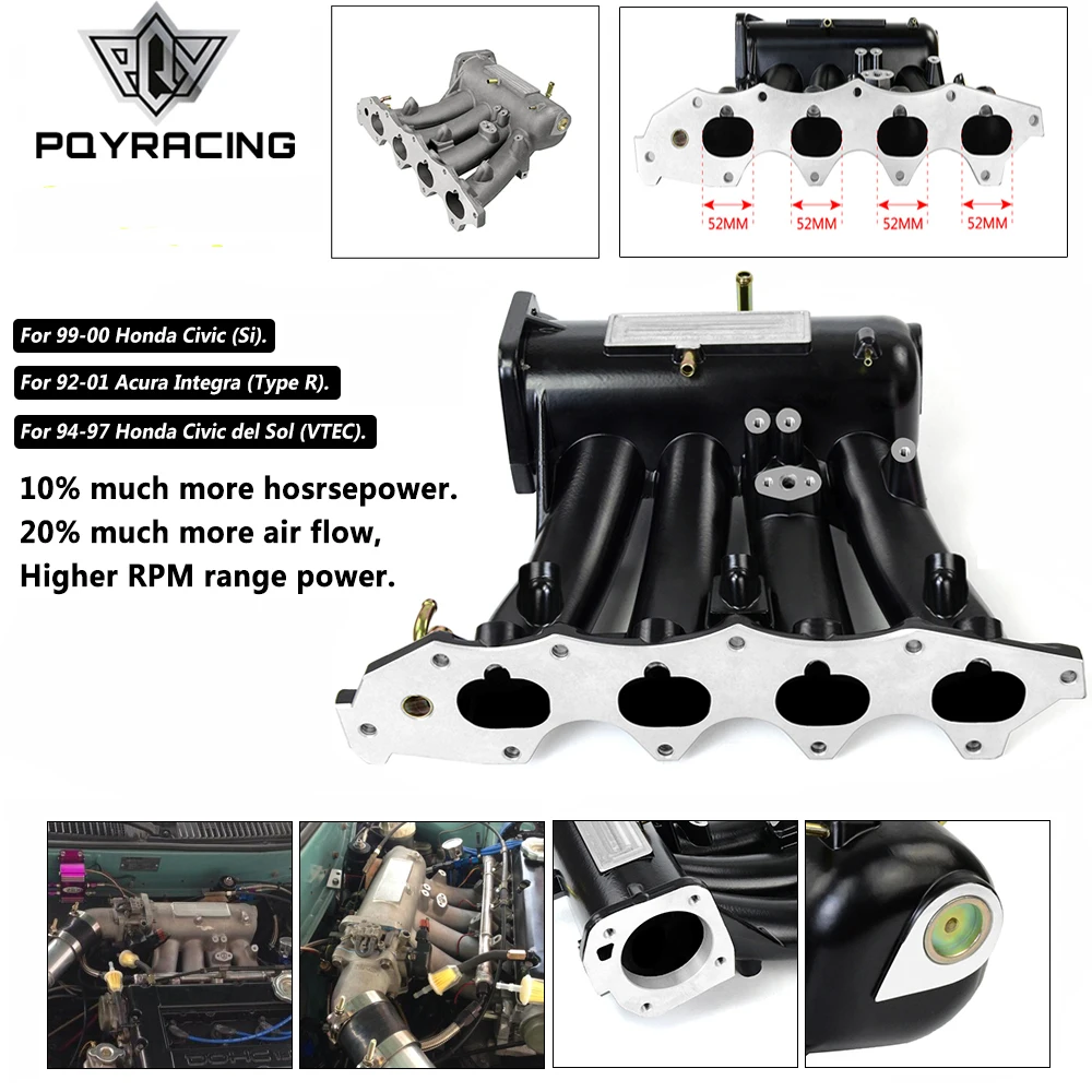 PQY - FOR b16a b16b b18a Aluminum Cast Intake Manifold Upgrade Bolt On FOR 99-00 Honda Civic 92-01 Acura Integra PQY-IM42-CA
