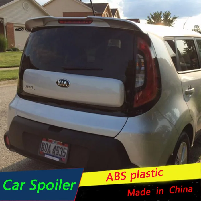 Для Kia Soul спойлер 2018 2019 высокое качество абс материал заднее крыло автомобиля