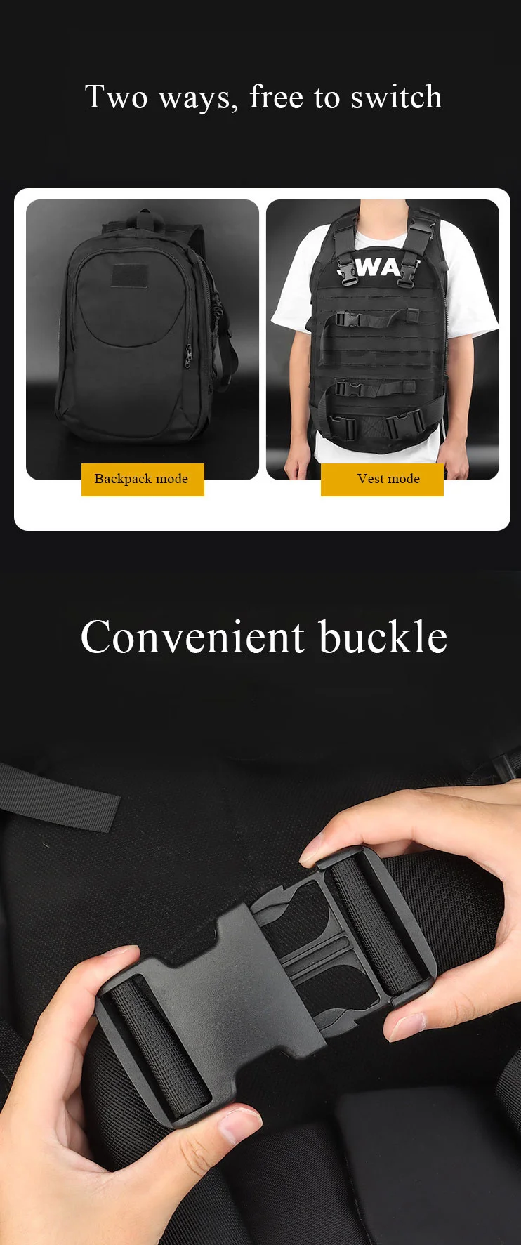 SINAIRSOFT sac à dos porte plaque – vue 4