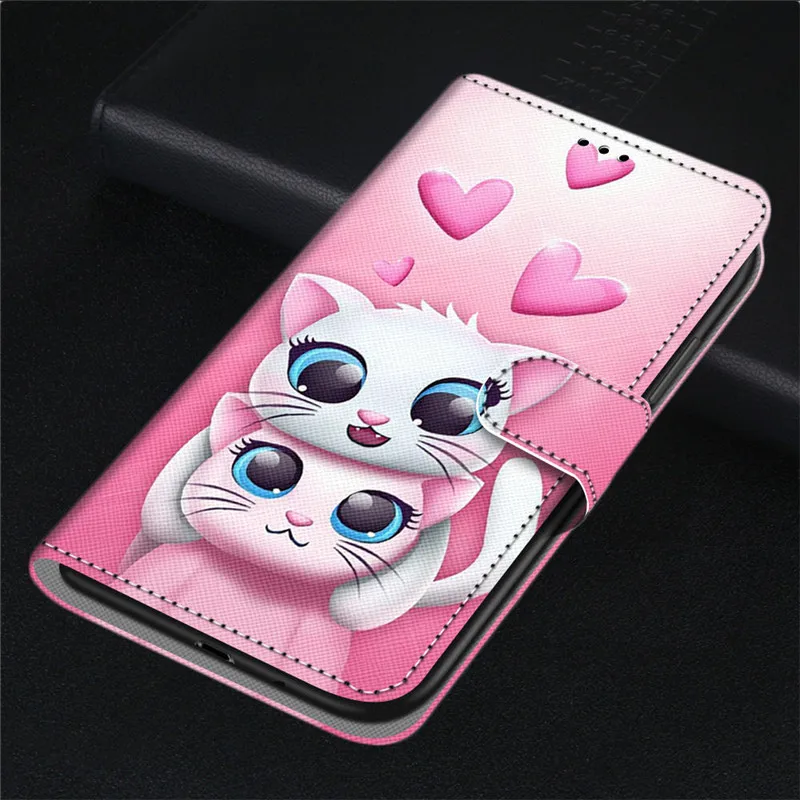 cute samsung phone case A7 2018 case on for Samsung Galaxy A7 2018 cases magnet flip leather cover for Samsung A6 A5 A8 A9 2018 case luxury wallet coque kawaii samsung cases