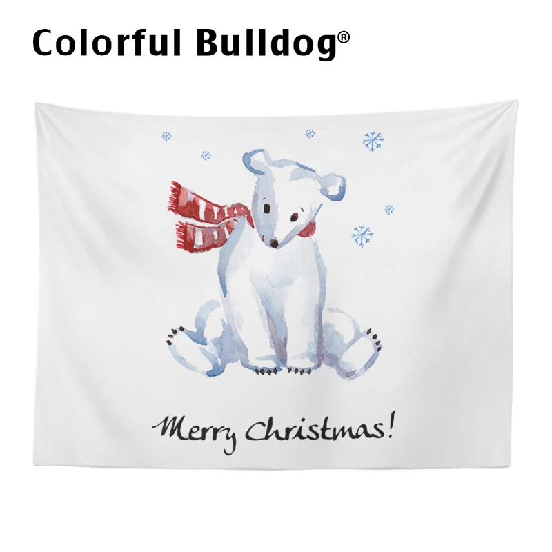 Merry Christmas гобелен белая Снежинка полярный медведь Снеговик колокольчик настенный гостиная керамическая ваза-крупное украшение Рождественский коврик крышка - Цвет: 11