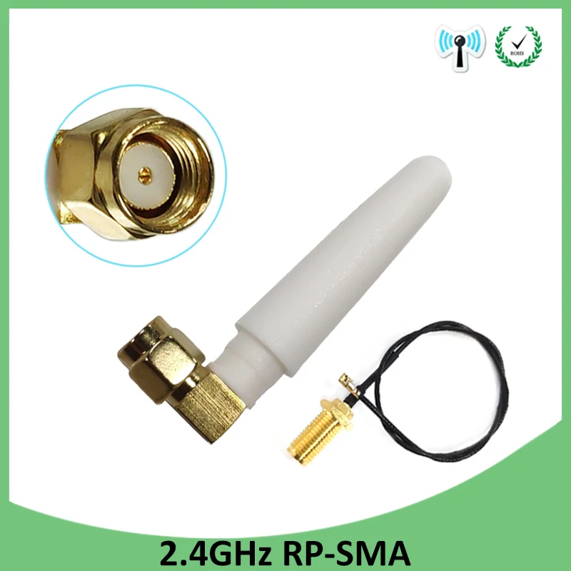 5 шт. 2,4 ГГц антенна Wi-Fi 2dBi антенна RP-SMA разъем 2,4 ГГц антена Wi-Fi+ 21 см PCI U. FL IPX к SMA мужской косичка кабель