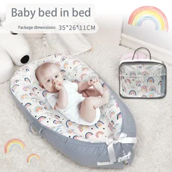Berceau Portable pour nouveau né de 0 à 2 ans, berceau avec clôture, lit de voyage avec oreillers, multifonctionnel, en coton détachable 