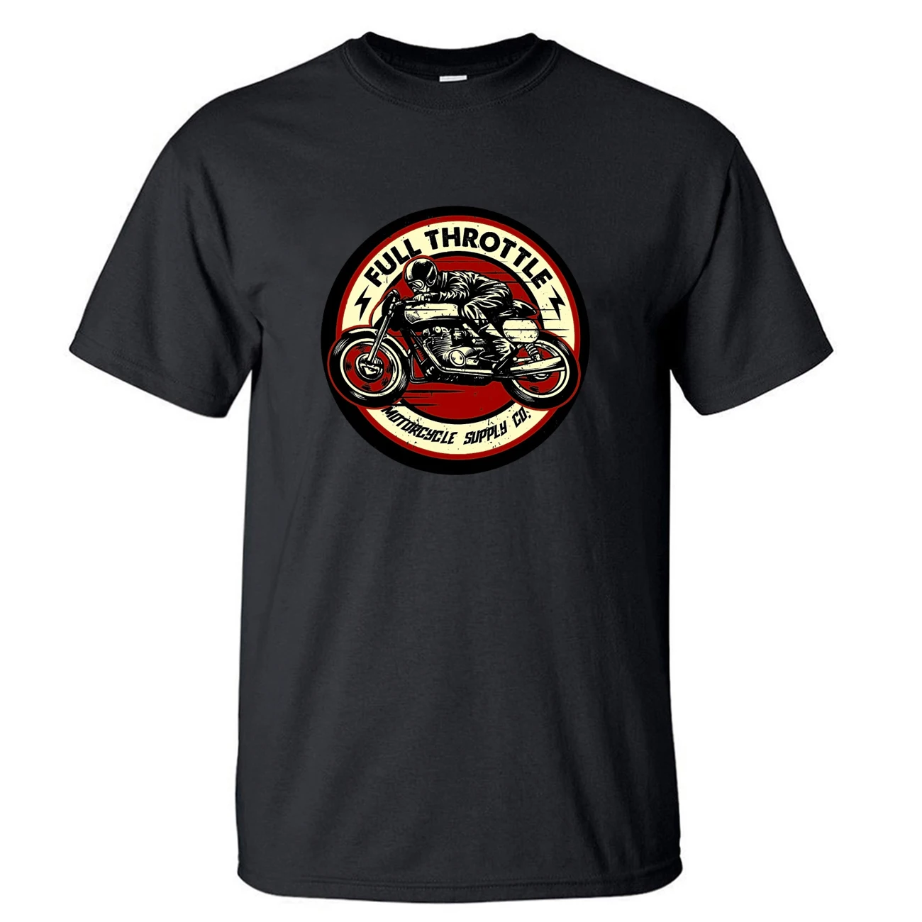 Футболка для мужчин полный дроссель Cafe Racer Байкерский стиль с мотивами рокабилли