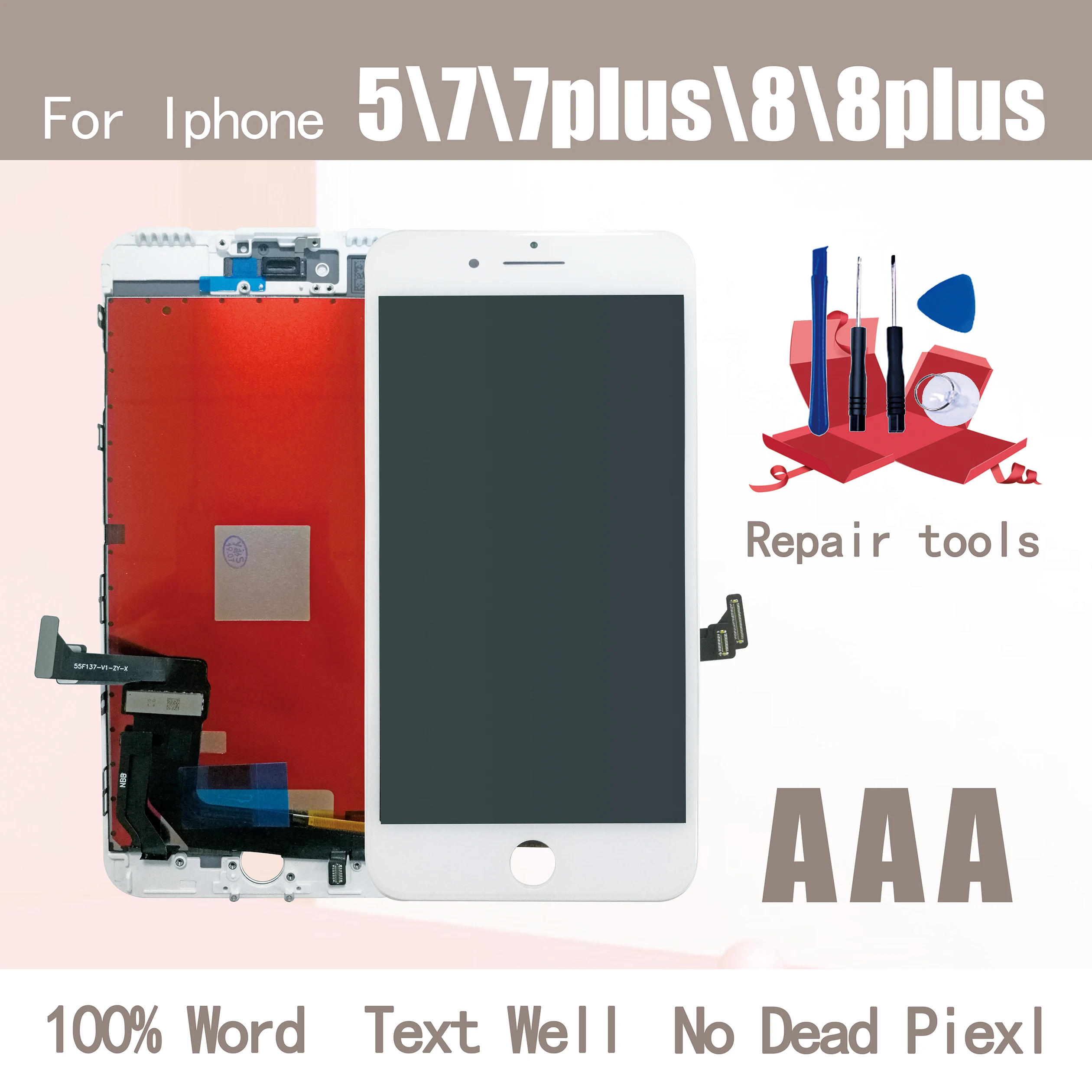 

Black/White Assembly LCD Display Digitizer for iPhone 7 AAA Quality LCD Touch Screen for iPhone 7P 8 8 Plus 5 No Dead Pixel