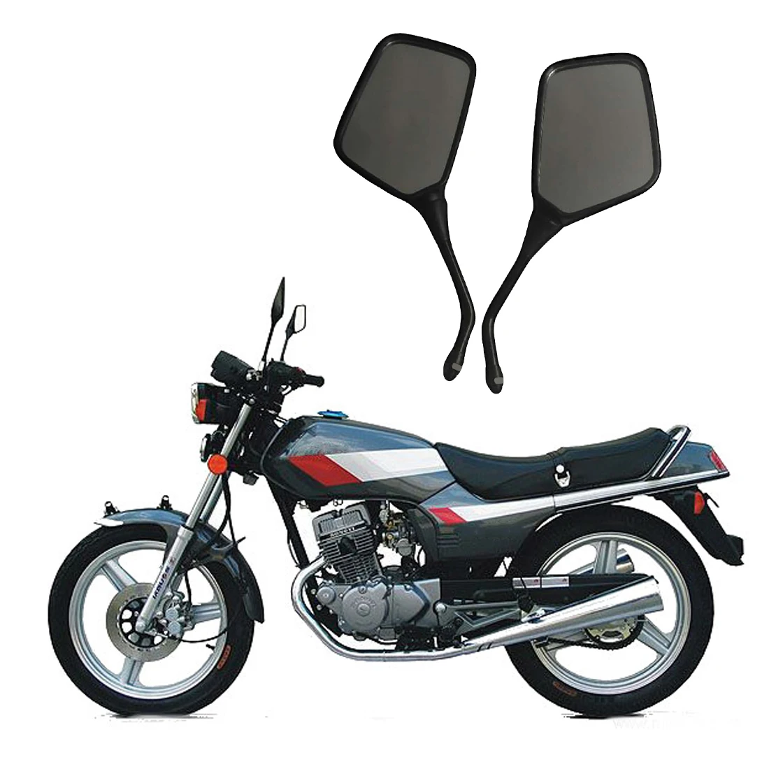 Универсальный 10 мм скутер запчасти мотоцикл боковое зеркало для Kawasaki honda suzuki yamaha benelli мотоцикл зеркало заднего вида 1 пара