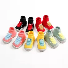 Нескользящие теплые носки с мягкой резиновой подошвой для маленьких мальчиков и девочек, Нескользящие теплые носки с мягкой резиновой подошвой calzado infantil