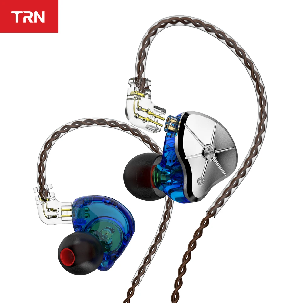 TRN STM 1DD 1BA Hybrid In Ear Earphone HIFI DJ Monitor Running Sport Earplug Replaceable Filter Headset | Электроника