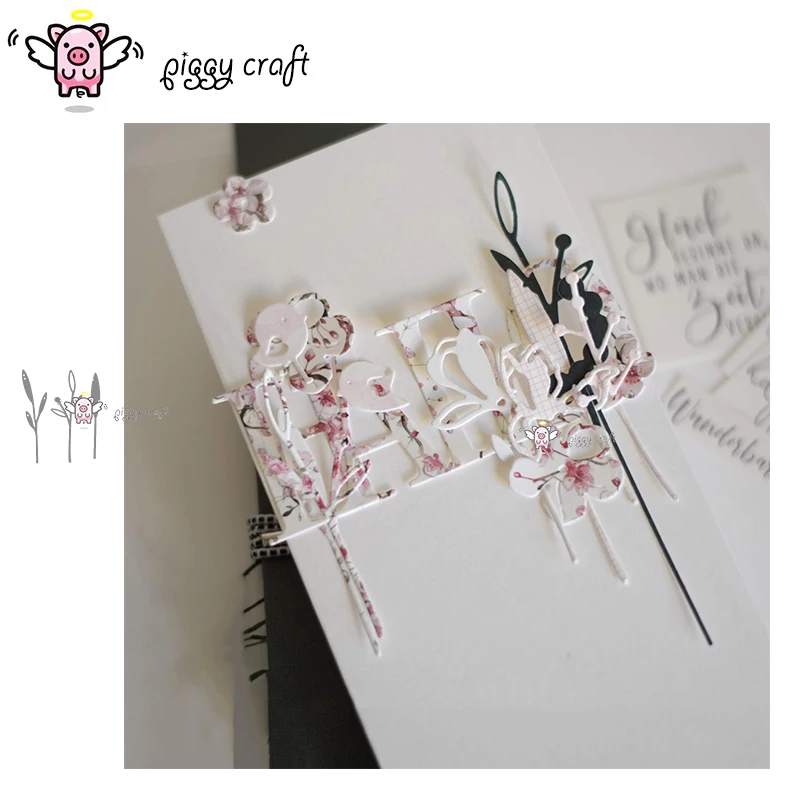 Piggy Craft Metal Cutting Dies Cut Die Mold Leaf Branch Decoration Scrapbook Paper Craft Album Card Punch Knife Art Cutter Die