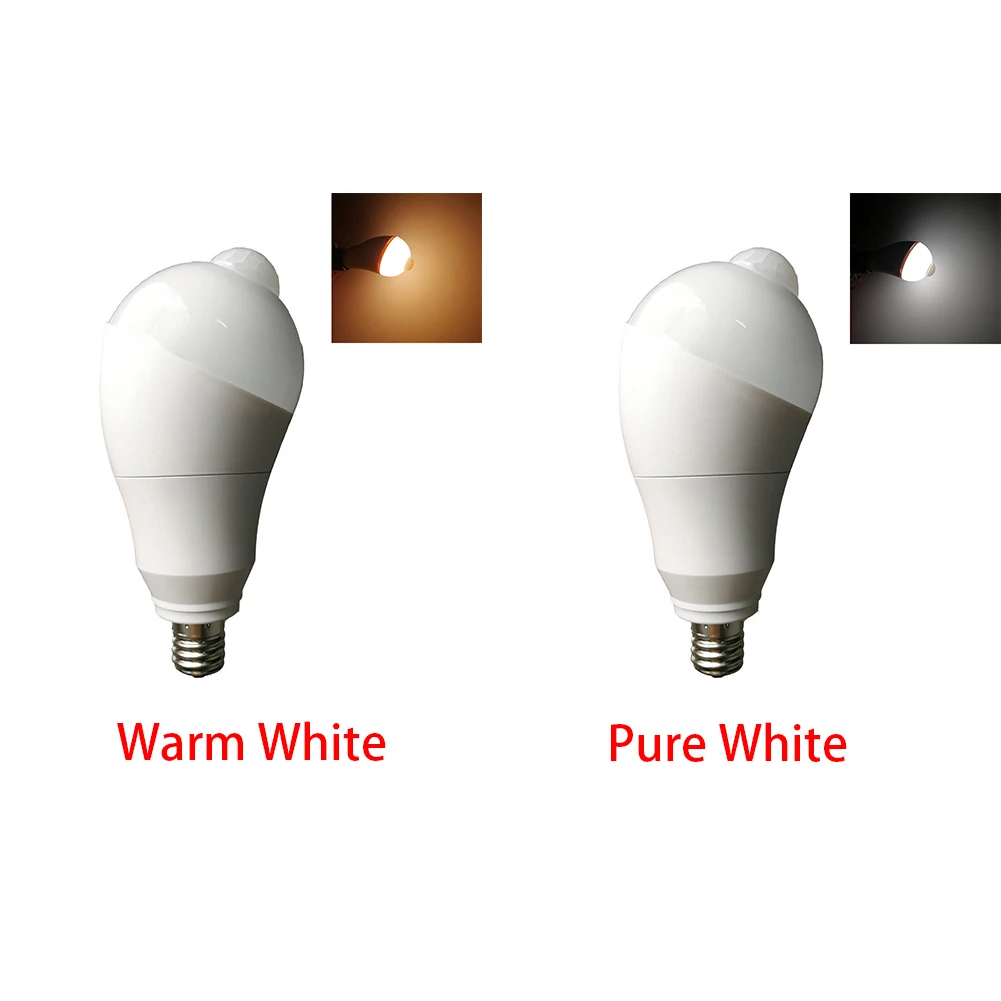 350 Degree Bathroom Stair Led Human Body Induction Rotating Plastic Durable Corridor Sensing Head Home Night Ball Bulb Lamp