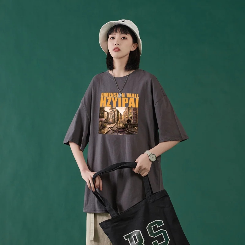 SingleRoad Female T-shirt 2020 Summer Oversized Graphic Unisex Hip Hop Harajuku Tshirt Japanese Streetwear T Shirt For Women