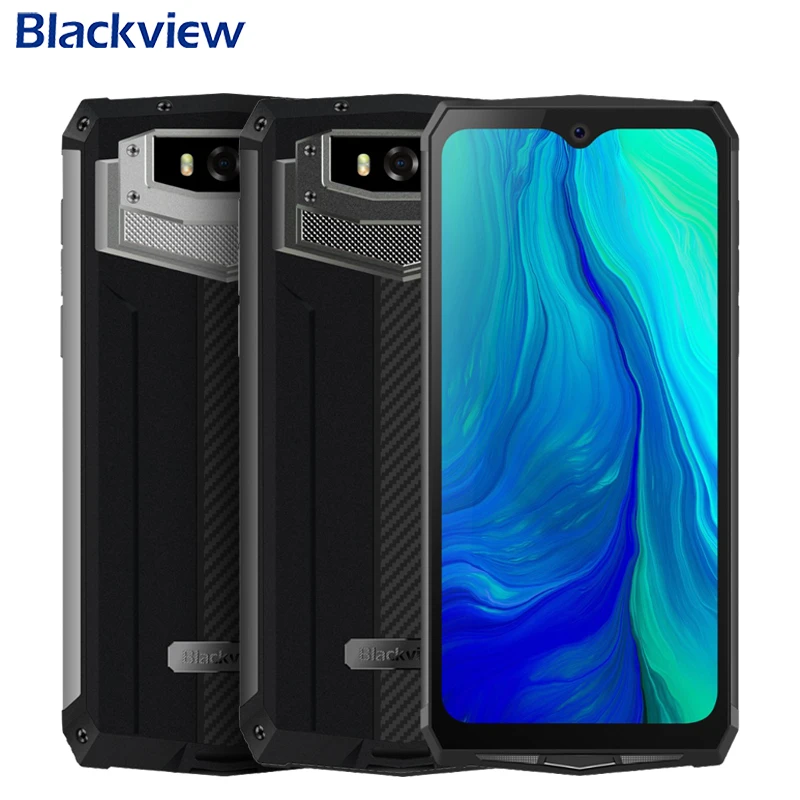 Blackview BV9100 IP68 Водонепроницаемый 6,3 дюймов 4 Гб ОЗУ 64 Гб ПЗУ MT6765V Восьмиядерный Android 9,0 NFC 13000 мАч 30 Вт Быстрая зарядка смартфон