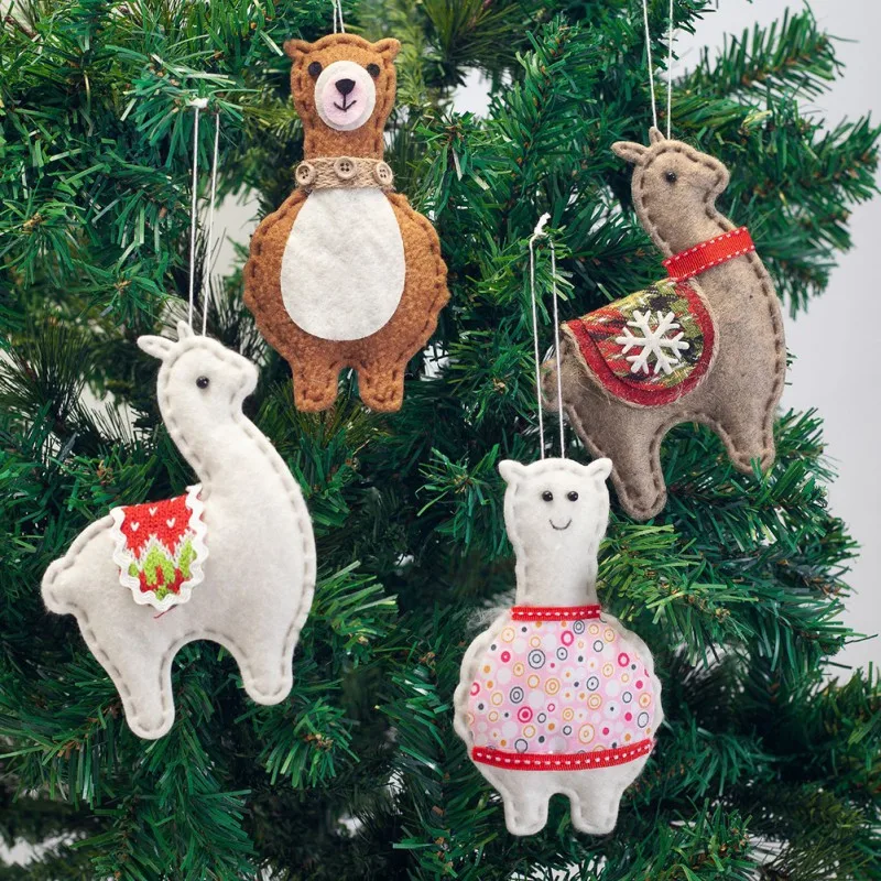 

Christmas Festival Creative Decorations Cute Cloth Alpaca Pendant Hotel Bar Table Decoration Set Christmas Festival Decorations