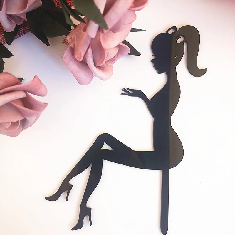 

High Heels Lady Girl Acrylic Cake Topper Weddding Cake Decorations Happy Birthday Cupcake Topper Party Supplies Dessert Sign