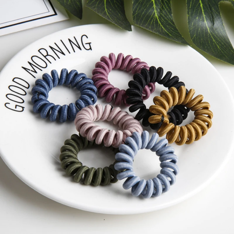 

Random Color Cute Candy Telephone Line Rubber Elastic Hair Accessories Styling Tools Headwear drop shipping