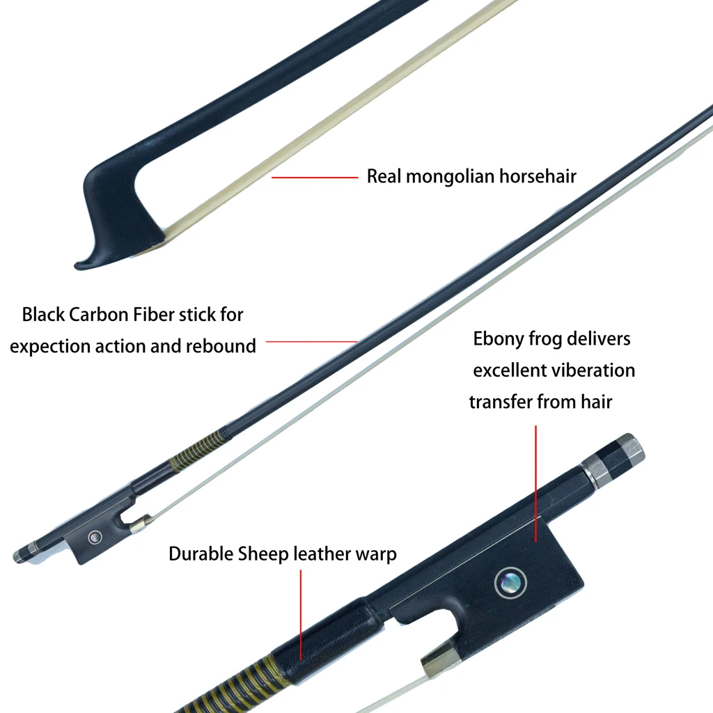 

Violin Fiddle Bow Full Size Horsehair Violin Bow Violin Accessory
