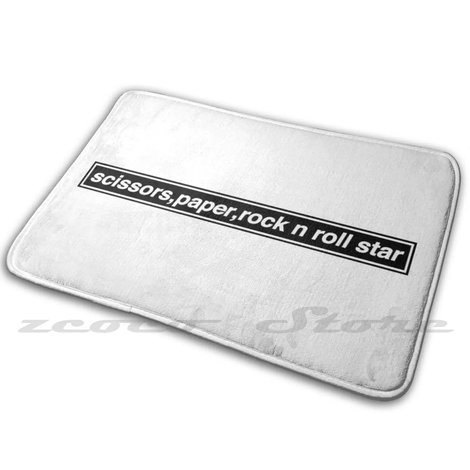 Scissors Paper Rock N Roll Star ( Noel Gallagher / Band Spoof ) Mat Rug Non-Slip Water Absorb Door Carpet Reunion Tribute | Дом и сад
