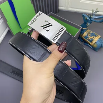 

Men's automatic belt buckle high-end leather men's belt high-end quality casual fashion leather men's belt