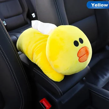 

For Car Auto Creative Car Armrest Tissue Case Hanging Seat Back Shade Block Multi-use Tissue Box Cartoon Cute Interior