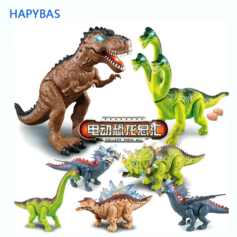 Jouet électrique d'écorce de dinosaure jouets interactifs marcher Brinquedos wyverny hadrosaur Stegosaurus tyrannosaure toujours un pour vous