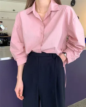 

Chic All-match Simple Solid Elegant OL Suits for Ladies Hot Summer Suits for Women Solid Shirt +straight Simple Minimalist Sets