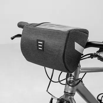 

Front Frame Accessories Waterproof Zipper Touch Screen Cycling Bicycle Bag Handle Bar Large Capacity Riding Reflective Stripe