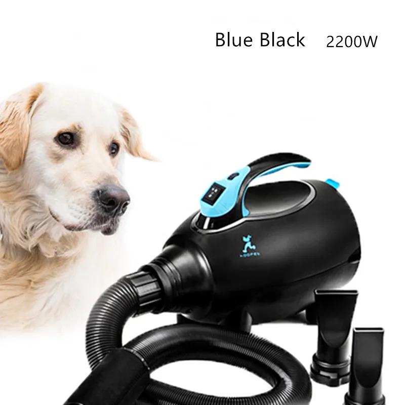 Blue black Воздуходувка для домашних животных, фен для домашних животных, предназначенный для собак, фен для кошек, Золотая шерсть, маленькая большая собака, дующий волосы, артефакт - Цвет: Blue black