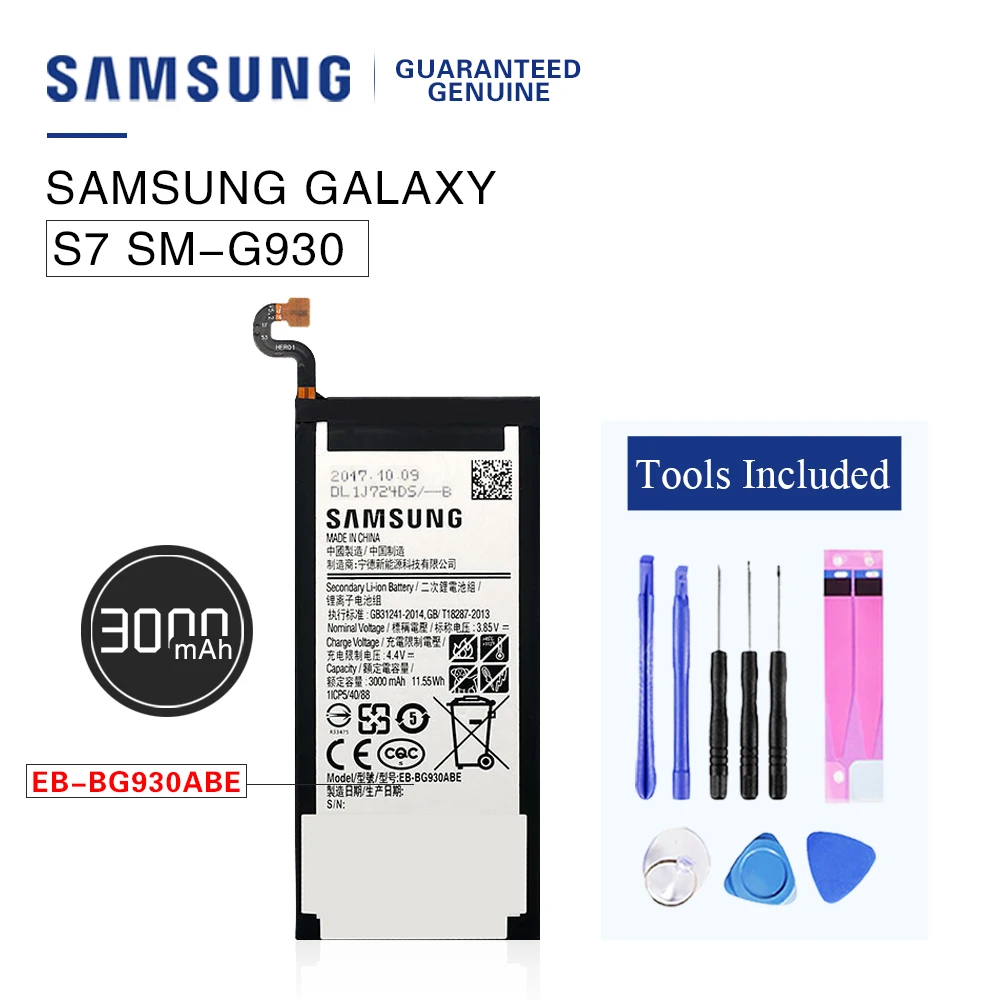 Аккумулятор samsung EB-BG930ABE для samsung Galaxy S7 G930 G930F G930FD G930W8 3000 мАч батарея Akku