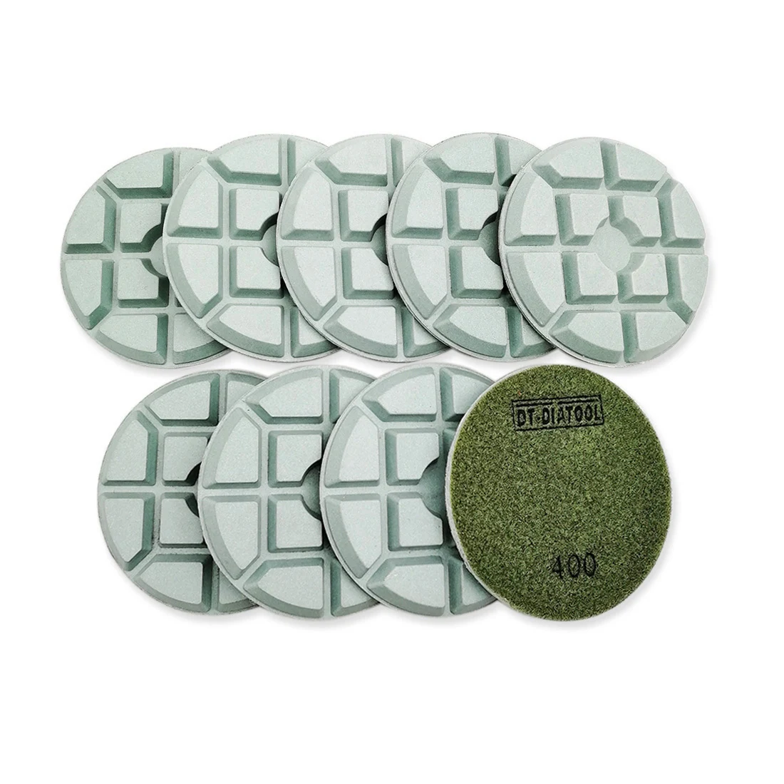 

DT-DIATOOL 9pcs/set Diamond Concrete Polishing Pads Repairing For concrete Floor Grit#200 Resin Bond Sanding Discs