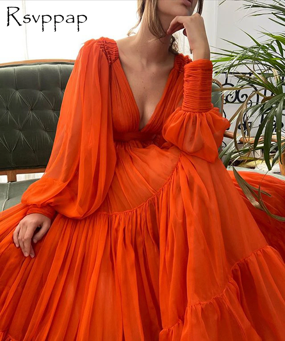 Long Elegant Evening Dress 2022 V-neck 