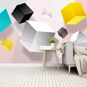 

Custom Any Size 3D Photo Wallpaper Geometric Space Modern Stereoscopic Living Room Bedroom TV Background Wall Mural Wallpaper