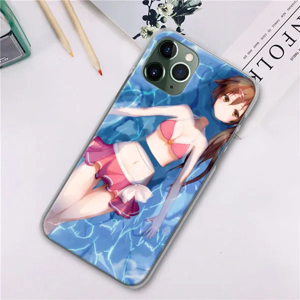 Сексуальные аниме бикини девушка телефонные чехлы для Apple iPhone 11 Pro Max X XR XS MAX 7 8 6 6s Plus 5 5S жесткий чехол - Цвет: H01