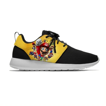 

Game Cartoon Super Mario Bros Luigi Funny Popular Sport Running Shoes Lightweight Breathable 3D Printed Men Women Mesh Sneakers