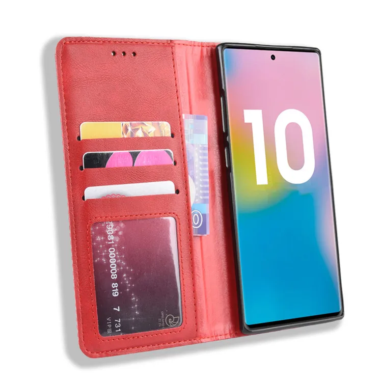 Для samsung Galaxy Note 10 Plus Pro Чехол Премиальный кожаный чехол-книжка кожаный флип чехол для samsung Galaxy Note 10 Plus Note10 чехол