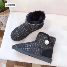 Китай новейшие на шнуровке; женские зимние сапоги; Натуральная шерсть, наивысшего качества обувь,, 2 цвета