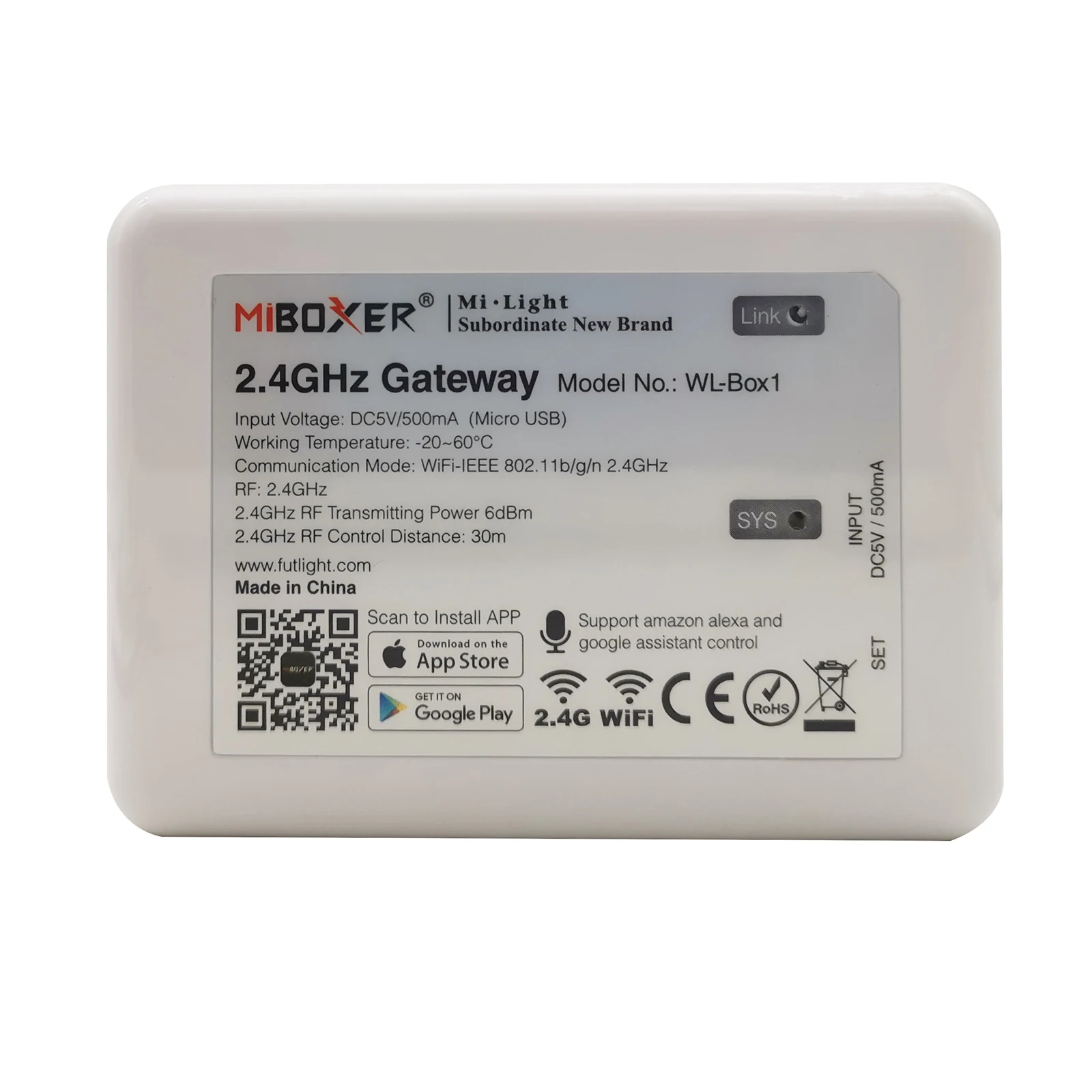 Управление Mi.light Wifi iBox ler DC5V Совместимость с системой IOS/Andriod беспроводное